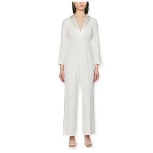 Rixo bridal Emilia silk white wedding jumpsuit
